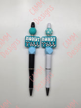 Load image into Gallery viewer, Beaded Pen Howdy Yall Black