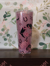 Load image into Gallery viewer, Cowgirl Pink/ Black Acrylic Tumbler
