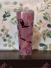 Load image into Gallery viewer, Cowgirl Pink/ Black Acrylic Tumbler