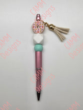 Load image into Gallery viewer, Beaded Pen Donut Rose Gold
