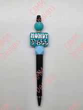 Load image into Gallery viewer, Beaded Pen Howdy Yall Black
