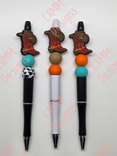 Load image into Gallery viewer, Beaded Pen Boots Black
