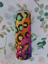 Load image into Gallery viewer, 20 oz. Rhinestone Tumbler Rainbow Cheetah

